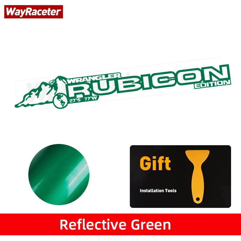 Reflective Hood Side Sticker Mountain Rubicon Unlimited | Wayraceter