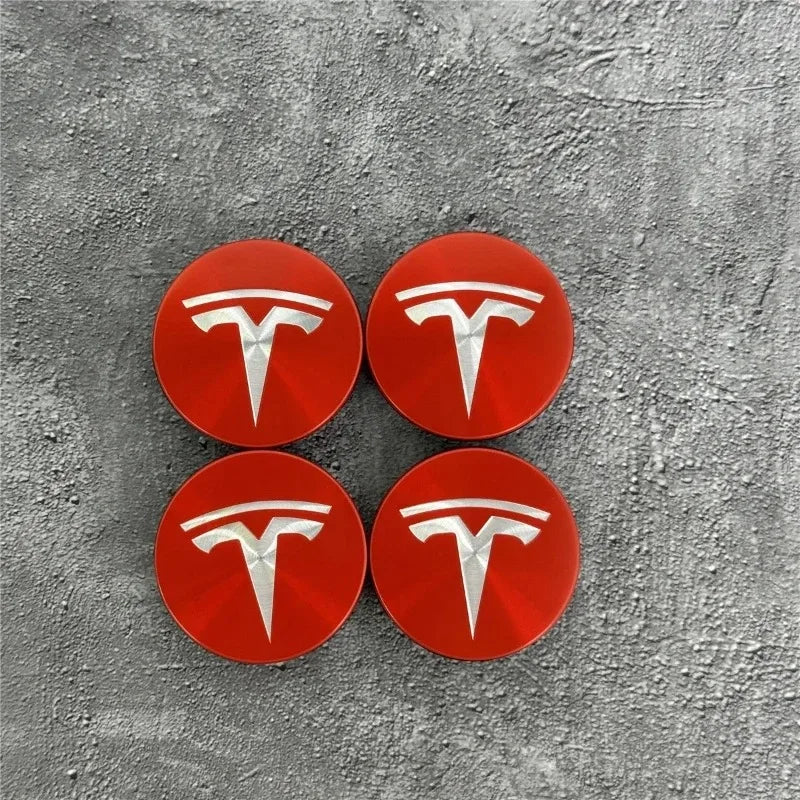 Tesla 56mm Wheel Center Caps 4Pcs Set - Original Style Hub Covers for Model 3 Y X S Auto Parts
