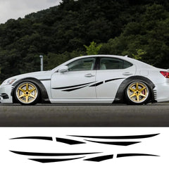 Door Side Skirt Stripe Decal | 2-Piece Self-Adhesive Color Change Vinyl Sticker for Cars & Trucks