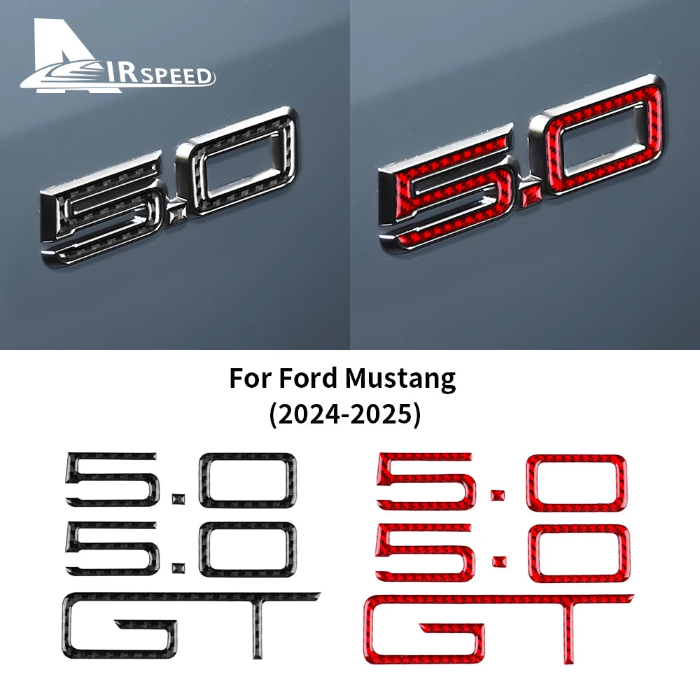 Real Soft Carbon Fiber Rear Panel Trim for Ford Mustang GT (2024-2026) | LHD & RHD