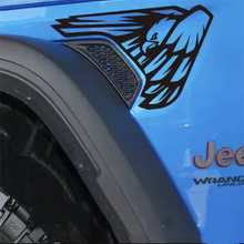 Cargar imagen en el visor de la galería, Eagle, Mountain Topo &amp; Honeycomb Fender Vent Decal for Jeep Wrangler JL / Gladiator JT (2018–2023) | Vinyl Graphics