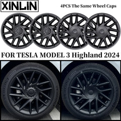 18" Performance Hub Cap Wheel Covers for Tesla Model 3 Highland (2024) | 4-Piece Replacement Set