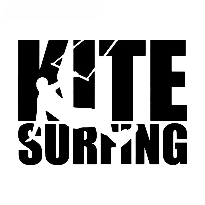 KiteSurfing Funny Car Sticker - Waterproof Scratch-Proof Decal for Vans, Windows, and Caravans