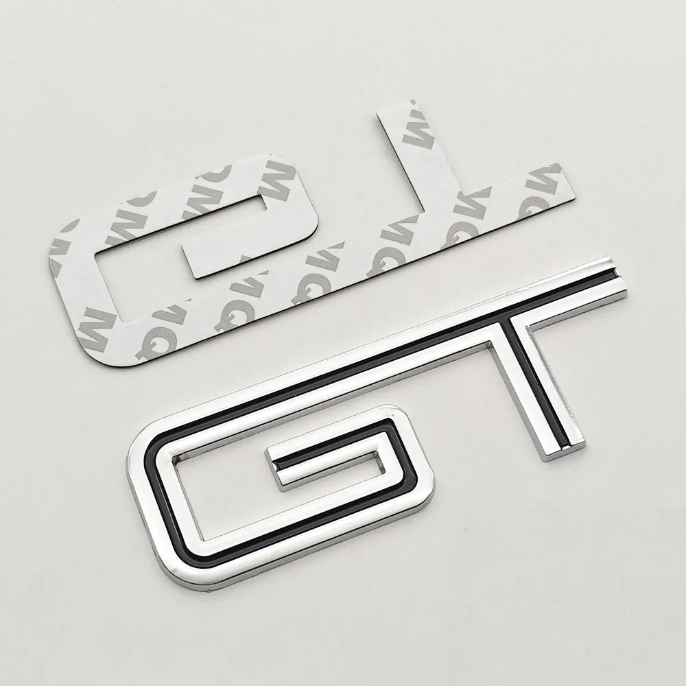 3D Chrome Metal GT Logo Trunk Badge | Ford F-150 / Mustang / Explorer / Ranger Decal