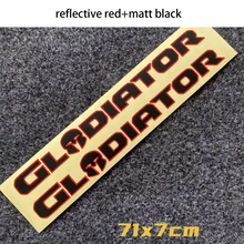 Load image into Gallery viewer, Reflective Matte Hood, Fender &amp; Bedside Letter Decal for Jeep Gladiator JT | Outlined Vinyl Wrap Pair