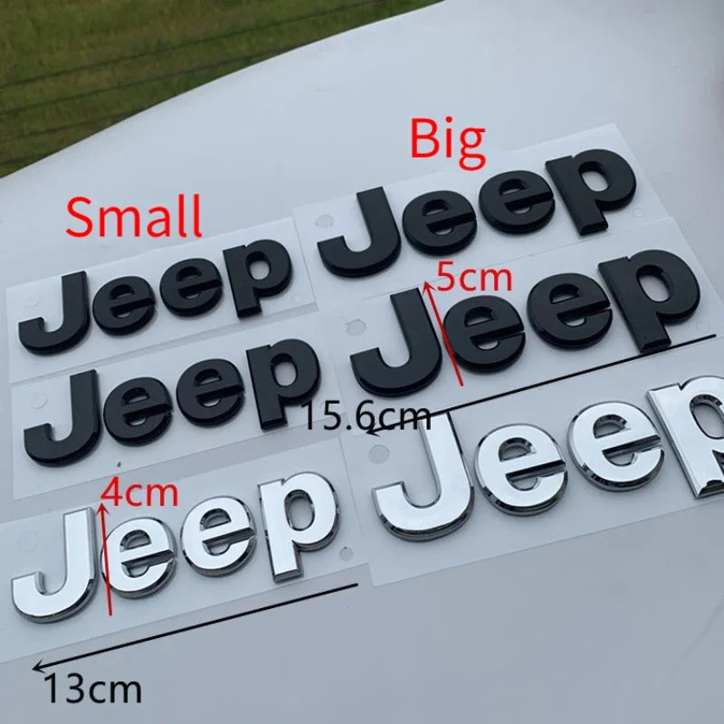 Front & Rear Emblem Badge for Jeep Wrangler JK/JL / Compass / Renegade / Grand Cherokee | JEEP 3D