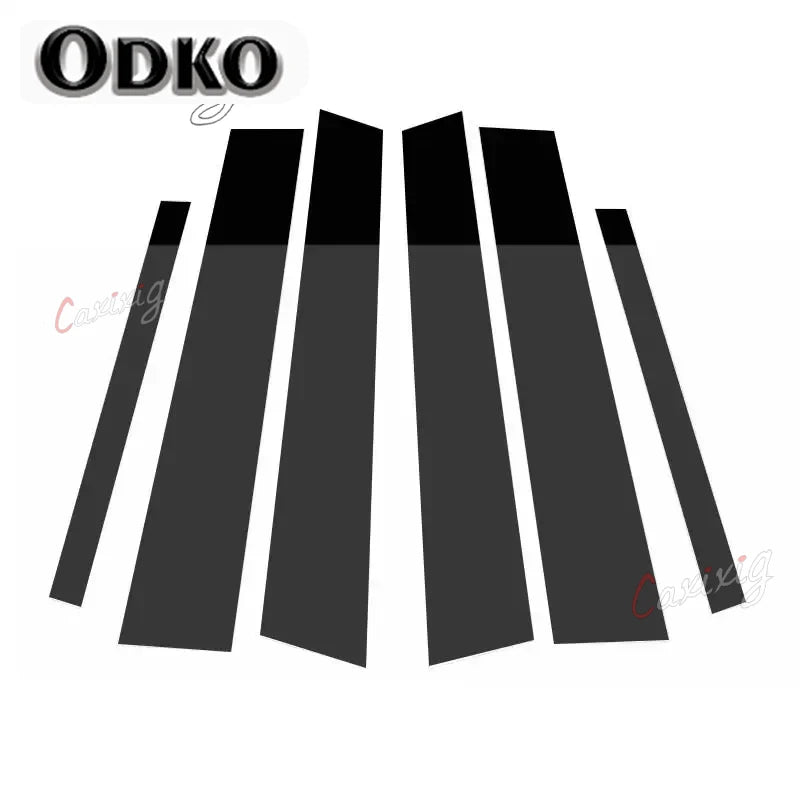 6Pcs Car Pillar Posts Door Window Trim Cover for Mercedes ML-Class W164 2006 2007 2008 2009 2010 2011 BC Column Sticker