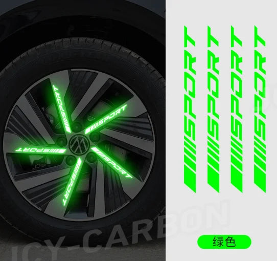 4pc Sport Racing DIY Stripe Wheel Rim Sticker | VACOMUL 7-Color