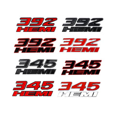 3D Metal HEMI 392 345 Emblem Badge Sticker for Dodge Charger / RAM 1500 / Journey / Caliber