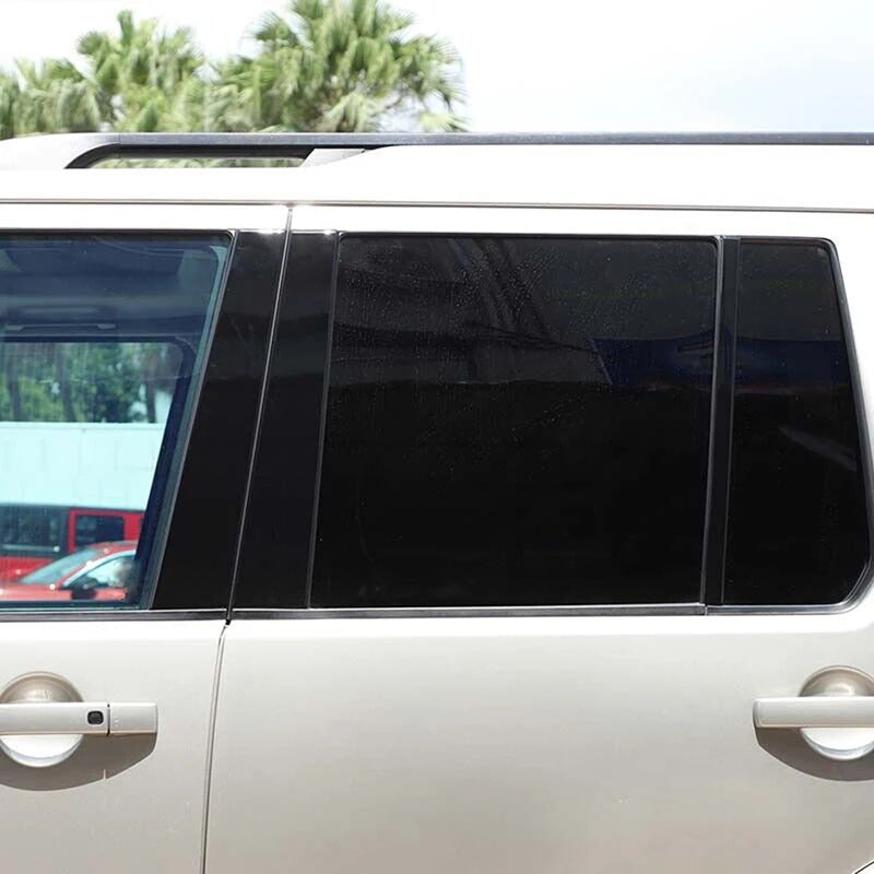 Car Pillar Posts Door Window Trim Cover Decorative Sticker Exterior Parts for Land Rover Discovery 3 /LR3 2004 2005 2006-2009