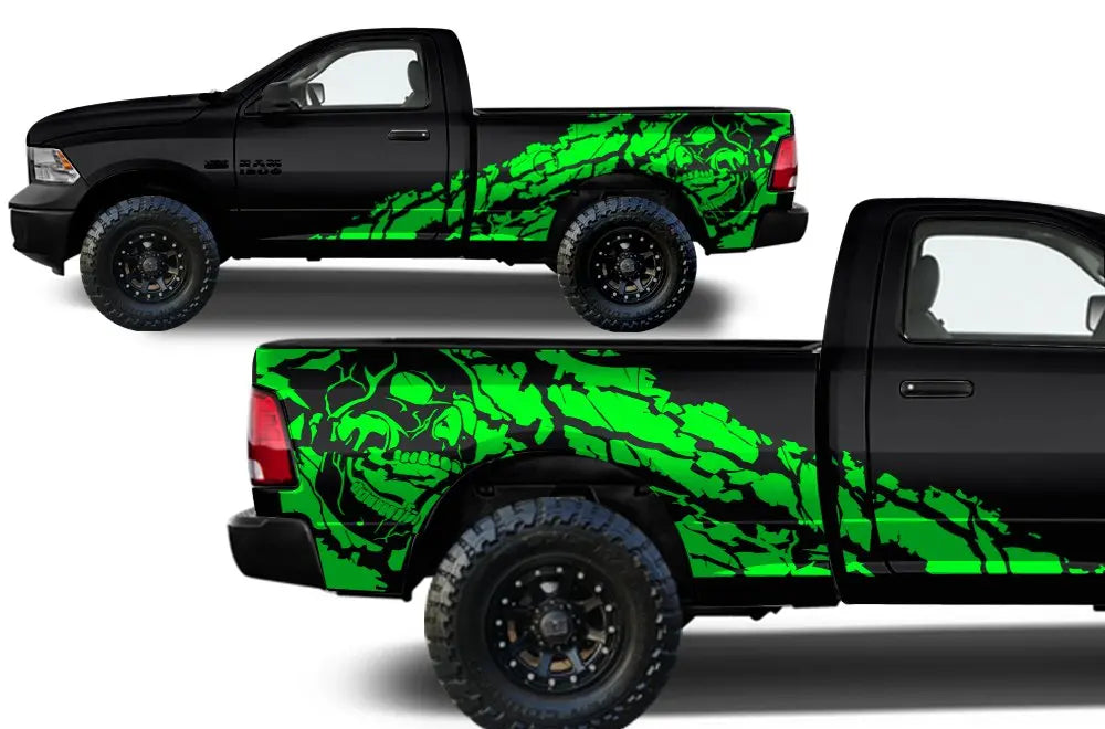 Off-Road Skull Side Graphic Decals - Vinyl Stickers for Dodge Ram 1500