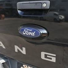 Load image into Gallery viewer, Rear Badge Ring Logo Frame Cover Trim for Ford Ranger (2015–2023) | Piano Black / Carbon / Matte Black