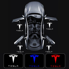 2/4pcs Car Door LED Logo Projector  lights HD Welcome Light 3D Laser Ghost Shadow Light for Tesla Model Y 3 S X car Accessory