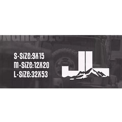 Mountain & Letter Blackout Decal Kit for Jeep Wrangler JK/JL (2007–2020) | Full Body Vinyl