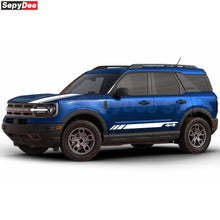 Load image into Gallery viewer, 4x4 Hood &amp; Door Side Stripe Decal Kit for Ford Bronco Sport | Full Body Vinyl Tuning Graphics