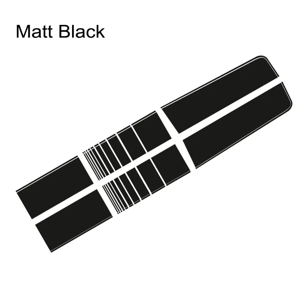 Hood, Bonnet, Roof & Trunk Racing Stripe Vinyl Kit | Full-Length Engine Cover Graphics
