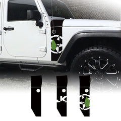 Hood & Side Graphics Decal Kit for Jeep Wrangler JK/JKU (2007–2018) | Off-Road Vinyl Stickers