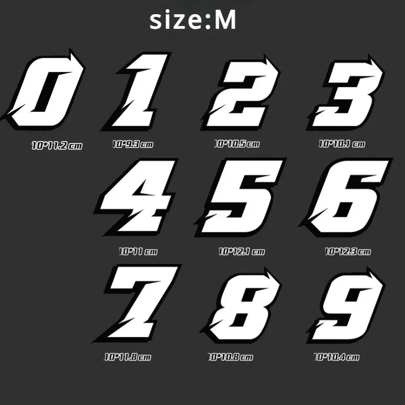 JDM Style Numbers Sticker Set - 2