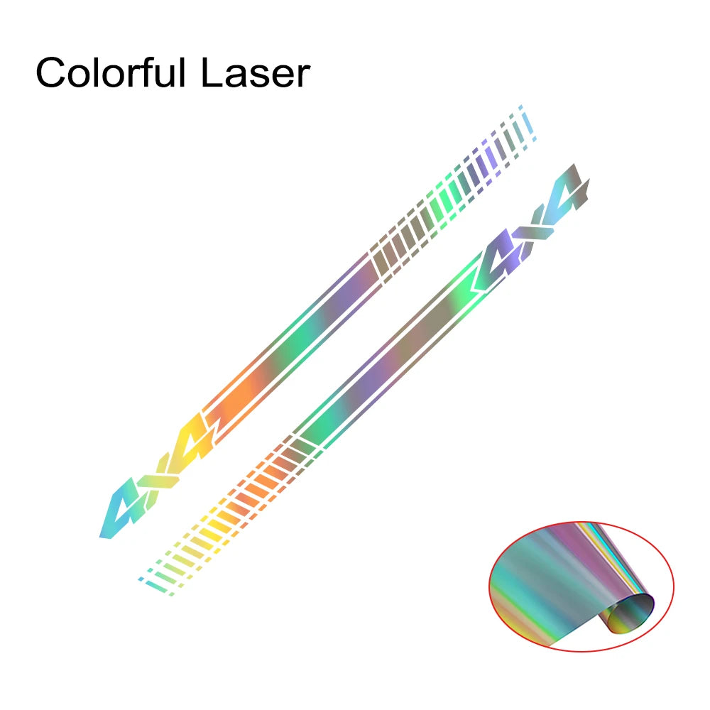 4x4 Off-Road Side Stripe Decal | 2-Piece Self-Adhesive Vinyl Sticker for Pickup Trucks & SUVs