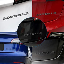 Cargar imagen en el visor de la galería, Original 3D ABS Letter Logo Emblem for Tesla Model 3 / Model Y | Rear Tailgate Trunk Badge