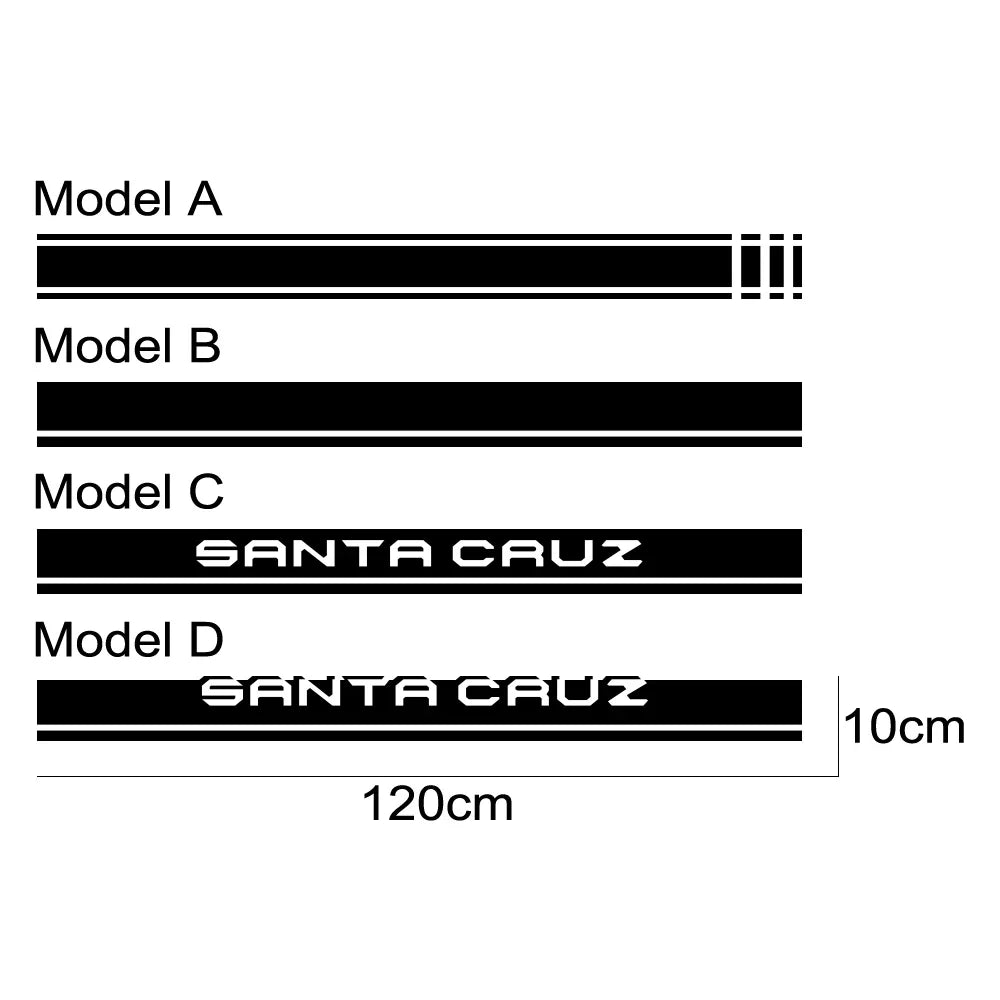 Hood Stripe Decal for Hyundai Santa Cruz SE / SEL / Limited (2022–2023) | Vinyl Truck Sticker