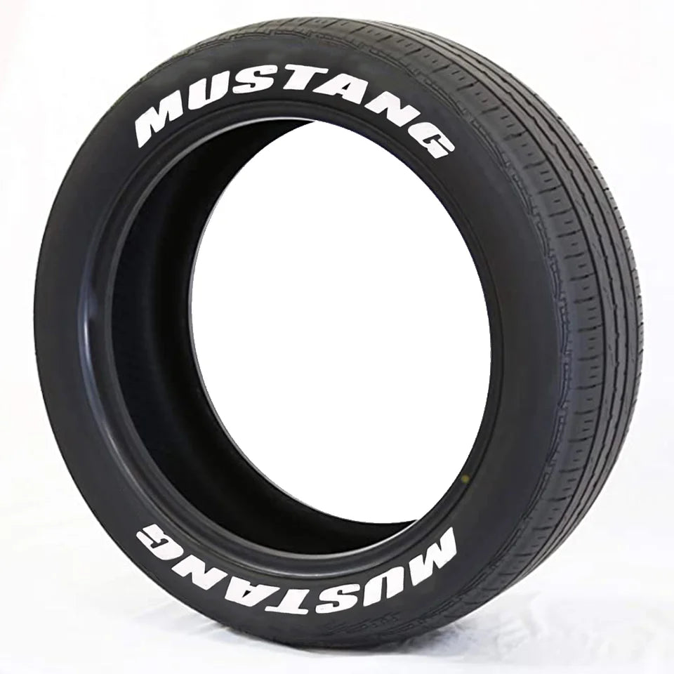 Mustang Tire Lettering Sticker | 3D Waterproof Separated Letter Sidewall Decal