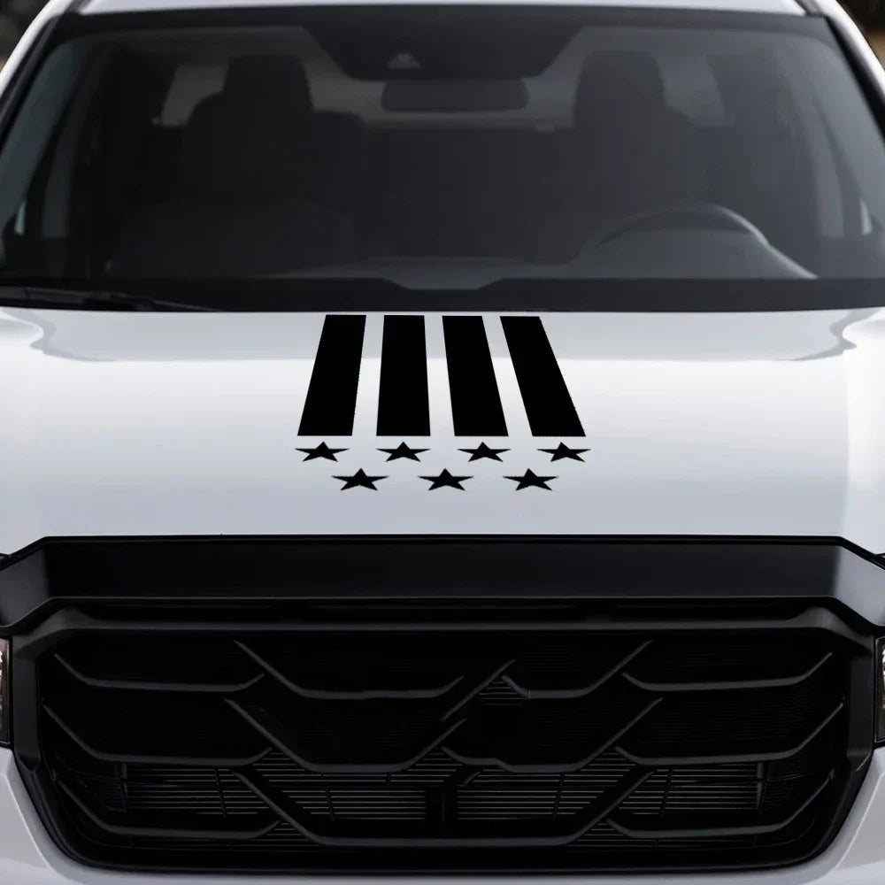 USA Stripe Hood Decal for Ford F-150 Raptor | Matte Vinyl Film Truck Graphic