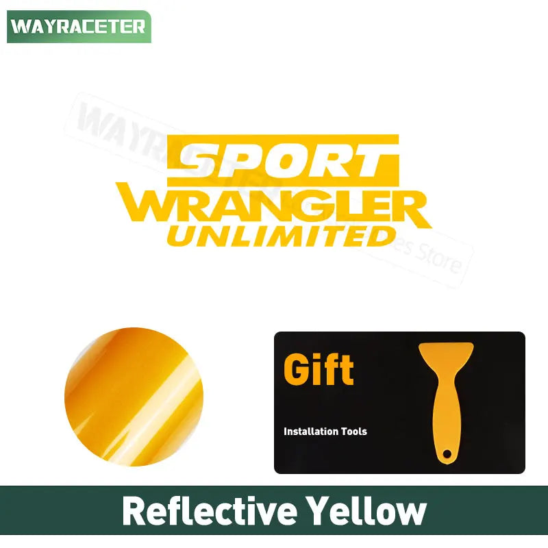 Jeep Wrangler Reflective Fender & Hood Decal – Rubicon / Unlimited / Sport | JK JL TJ YJ CJ