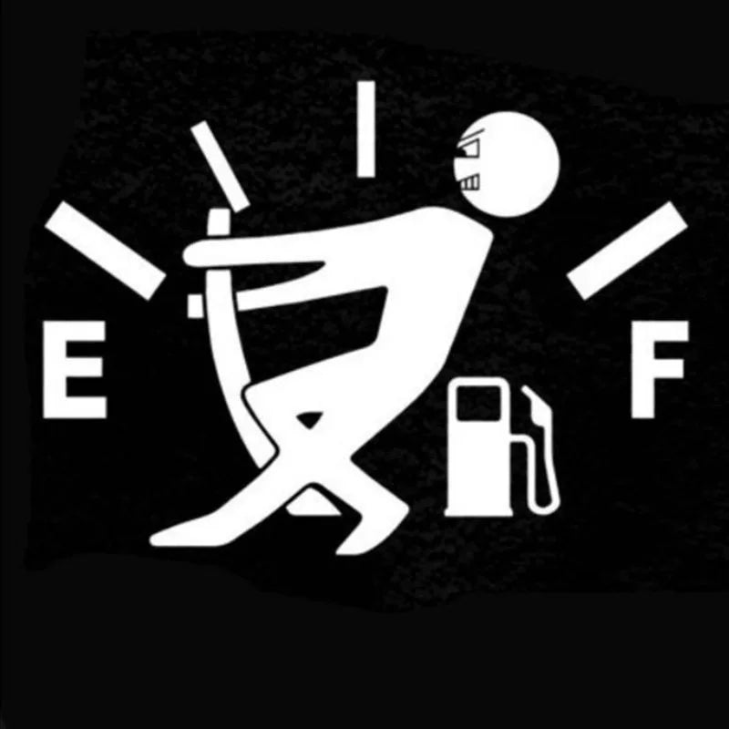 Funny Empty Petrol Cap Fuel Tank Sticker - Vinyl Car & Motorbike Side Decal Graphic