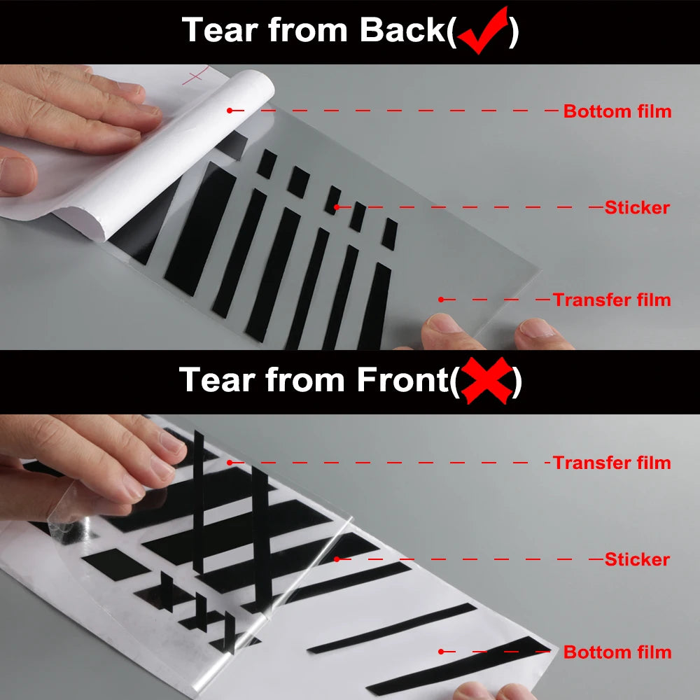 Side Door Body Trim Vinyl Film Decal for BMW E39 / E46 / E91 / M Series | 2-Piece Color Change