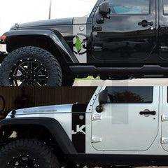 Hood & Side Graphics Decal Kit for Jeep Wrangler JK/JKU (2007–2018) | Off-Road Vinyl Stickers