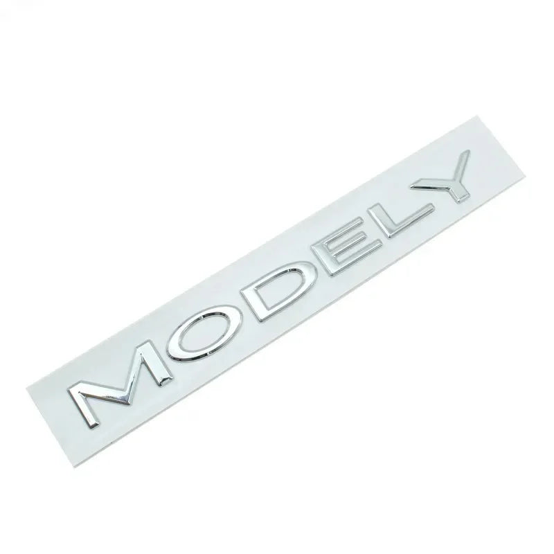 Original 3D ABS Letters Logo For Tesla MODEL 3 Y Car Rear Tailgate Trunk Emblem Badge Decal Stickers Auto Styling Accessories