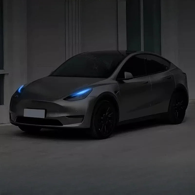 For Tesla Model3/Y Car Headlight Color-changing Film Daytime Running Lights Light Color-changing Film Car Sticker Modification