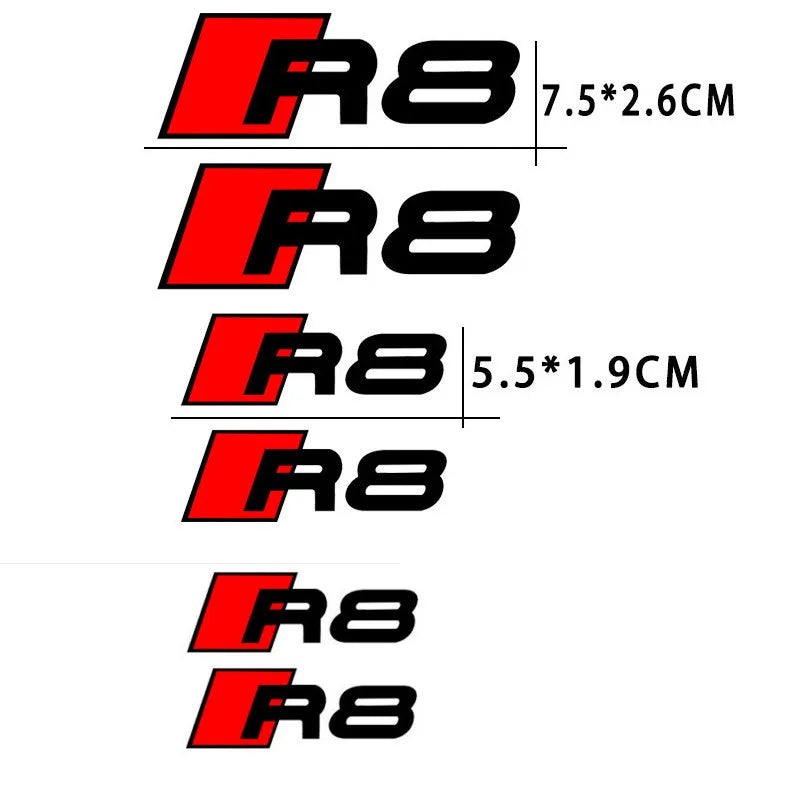 6PCS Brake Caliper Decals for Audi S1 S3 S4 S5 S6 S7 S8 SQ5 SQ7 RS Sline – High-Quality Vinyl Stickers