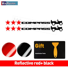 Cargar imagen en el visor de la galería, Jeep Compass Willy Edition Star Decal Kit – Reflective Vinyl | Hood, Trunk &amp; Door Pillar (2 Pcs)
