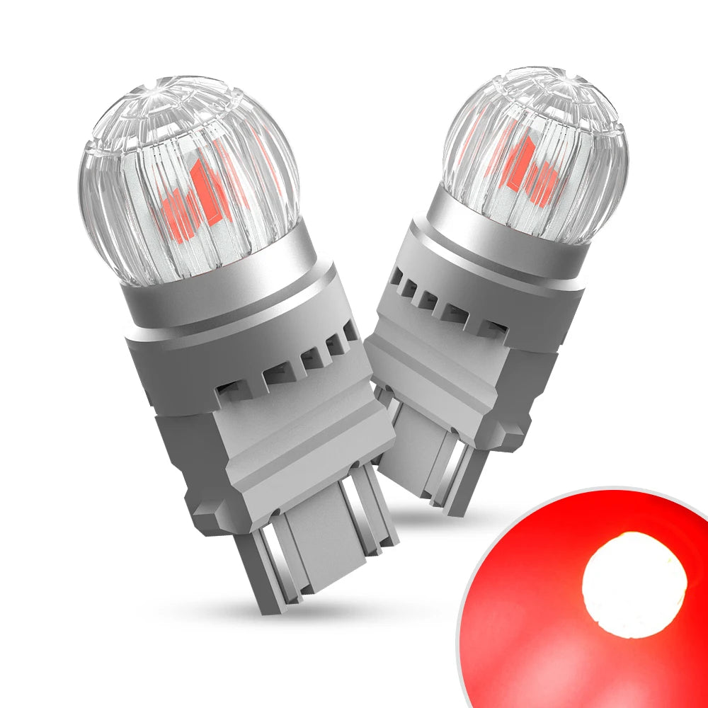 AUXITO T25 3157 P27/7W Canbus LED | 2pc White/Red/Amber Brake DRL