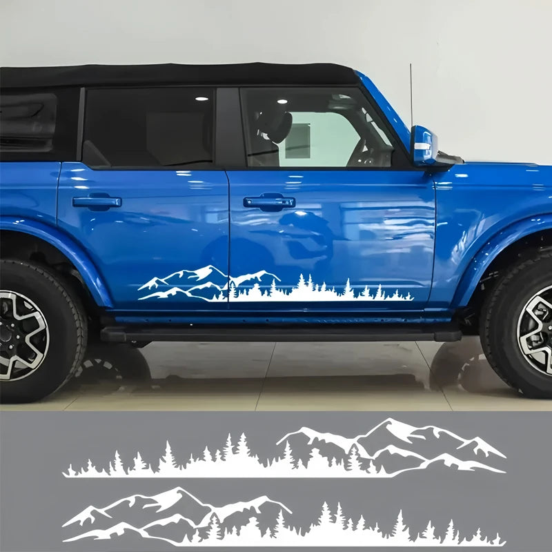 Hills & Forest Scene Adventure Decal | Outdoor Nature Vinyl Sticker for Cars, Trucks & More