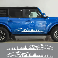 Hills & Forest Scene Adventure Decal | Outdoor Nature Vinyl Sticker for Cars, Trucks & More