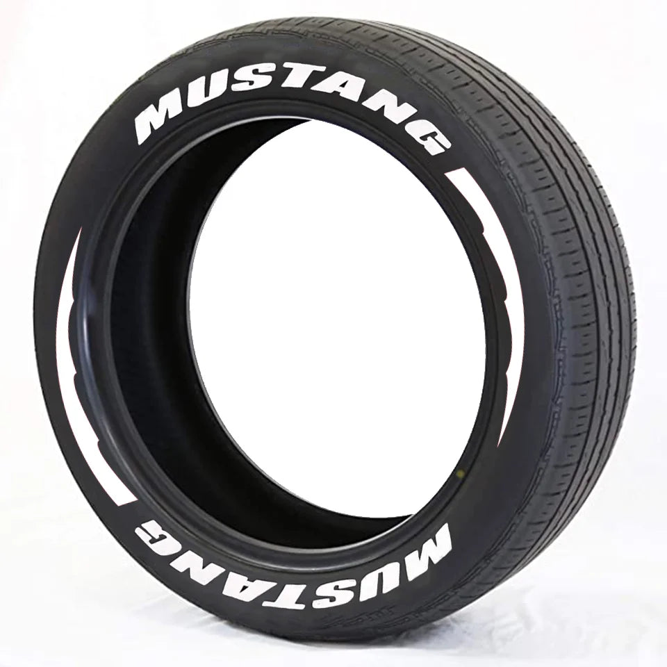 Mustang Tire Lettering Sticker | 3D Waterproof Separated Letter Sidewall Decal