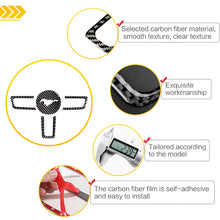 Load image into Gallery viewer, Carbon Fiber Steering Wheel Trim Sticker for Ford Mustang | 4-Piece Interior Set