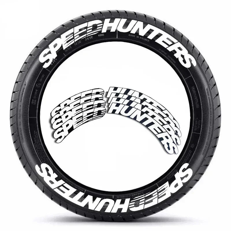 3D PVC Waterproof Tire & Rim Letter Decal | Automobile Motorcycle