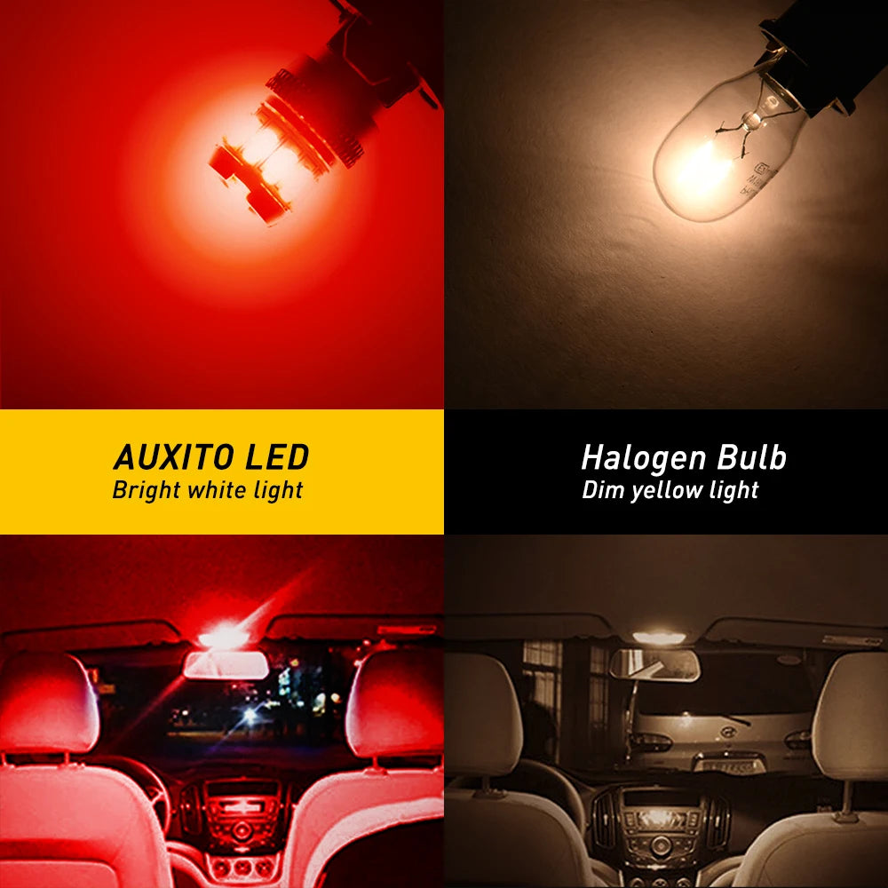 AUXITO T10 W5W Red Canbus LED | 194 168 12V No Error Interior Bulb