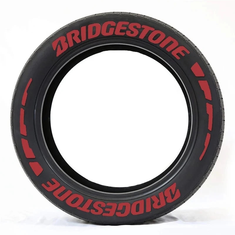 3D Rubber Permanent Tire Letter Sticker | Waterproof Wheel Decal
