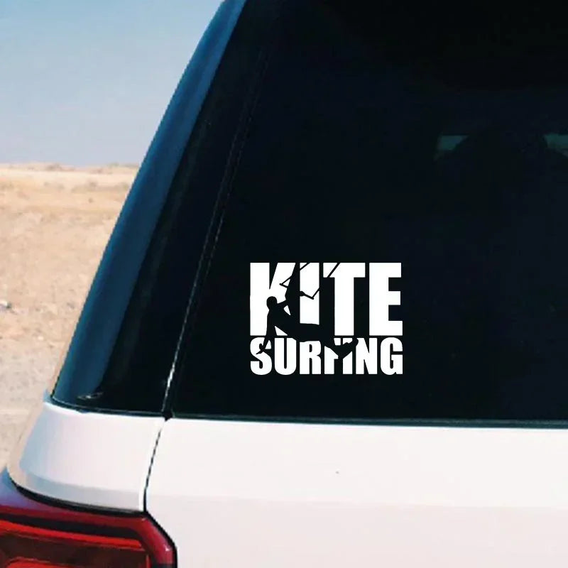 KiteSurfing Funny Car Sticker - Waterproof Scratch-Proof Decal for Vans, Windows, and Caravans