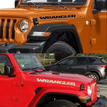 Load image into Gallery viewer, Jeep Wrangler Hood &amp; Door Vinyl Decal – Engine Cover Bonnet Sticker | JK, JL, TJ, YJ, Unlimited, Sahara | 13 Colors