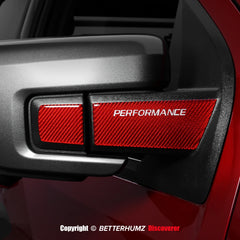 Real Carbon Fiber Rearview Mirror Trim for Ford F-150 SVT Raptor (2021–2025) | BetterHumz LHD/RHD