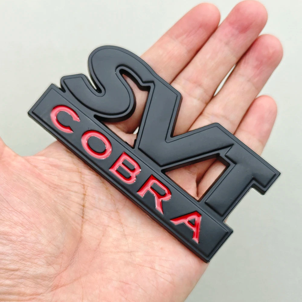 3D Metal SVT Cobra Badge Emblem | Grille & Trunk Sticker for Ford Mustang