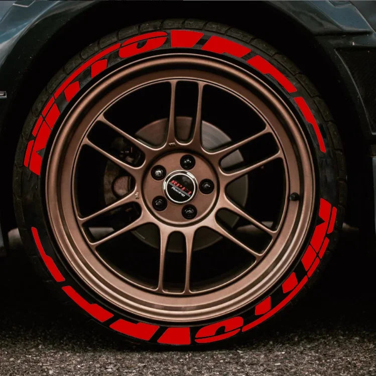 NITTO 3D Waterproof Tire Wheel Lettering Sticker | OLPAY Personalized