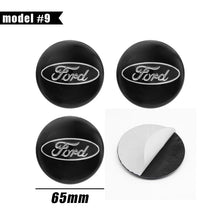 Cargar imagen en el visor de la galería, Wheel Center Hub Cap Cover Badge Stickers for Ford F-150 / Focus | 4-Piece 65mm / 60mm / 56mm