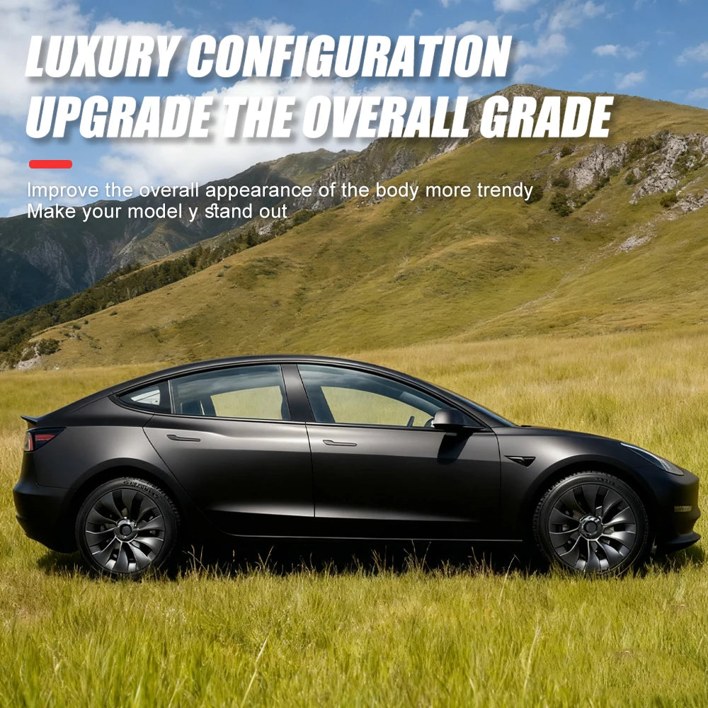 19" Performance Replacement Wheel Hub Caps for Tesla Model Y (2020–2024) | 4-Piece Full Rim Cover